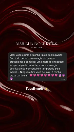 Print do depoimento de Camila