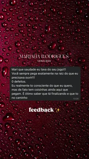 Print do depoimento de Priscila